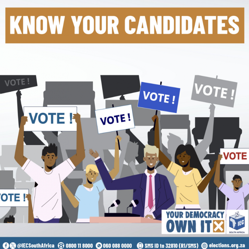 Know who is vying for your vote. The list of parties and independent candidates contesting #SAelections24 is now available on the IEC website. Find the lists here https://bit.ly/4cQjTTI. 