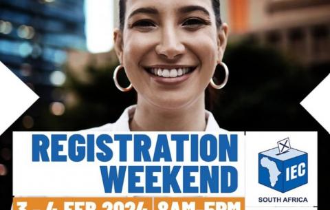 Voter registration weekend will be held on 3 - 4 February.