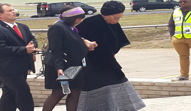 Mandela's wife, Graca Machel, arrives at Mthatha Airport ahead of the arrival of Madiba's body. Source: SAnews