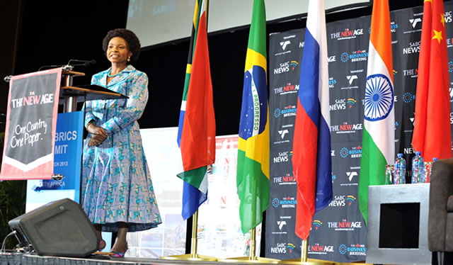 Minister of International Relations and Cooperation Maite Nkoana-Mashabane at a Morning Live, New Age Breakfast show.  Source: GCIS