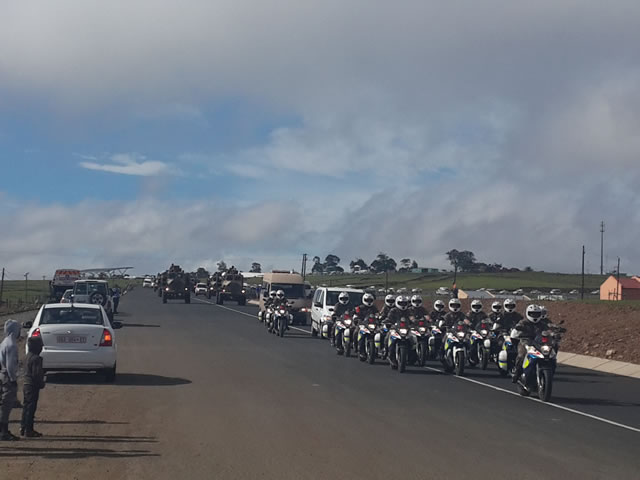 Officials performing a full rehearsal of the procession that will take place on Saturday as Madiba’s body makes its way home. Source: SAnews