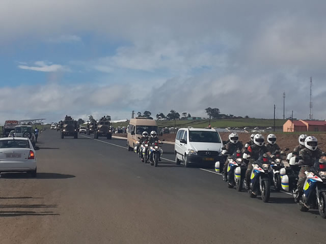 Officials performing a full rehearsal of the procession that will take place on Saturday as Madiba’s body makes its way home. Source: SAnews