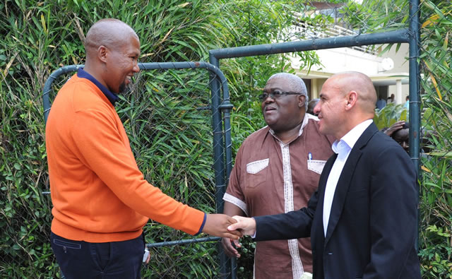 Mandla Mandela receives media personalities at the Mandela house in Houghton. Source: GCIS