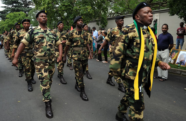 Members of Umkhonto we Sizwe outside the Mandela household in Houghton. Source: GCIS