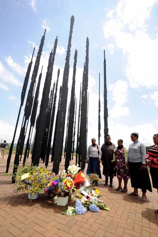 KwaZulu-Natal residents pay their respects to Madiba at the Mandela Capture Site outside Howick. Source: Reinhardt Hartzenberg