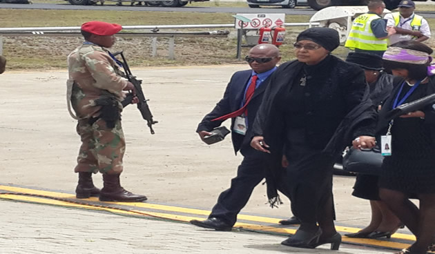 Winnie Madikizela Mandela arrives at Mthatha Airport ahead of the arrival of Madiba's body. Source: SAnews