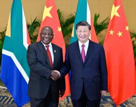 Presidents Ramaphosa and Xi Jinping.