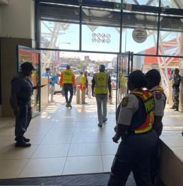 Police officers in a mall. File image.