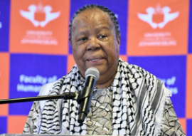 Minister Pandor at the Shireen Abu Akleh Memorial Lecture.