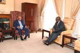 SA President Cyril Ramaphosa and Lesotho King Letsie III.