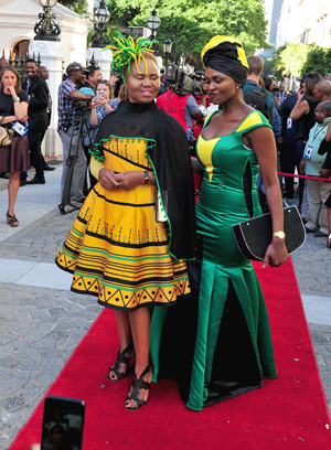 Small Business Development Minister Lindiwe Zulu arrives for SONA 2018 in Parliament.