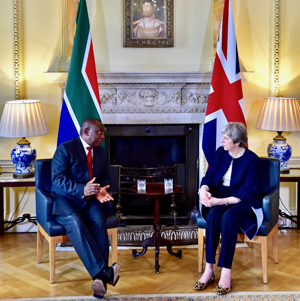 President Cyril Ramaphosa meeting with British Prime Minister Theresa  May ahead of CHOGM to be held in London.