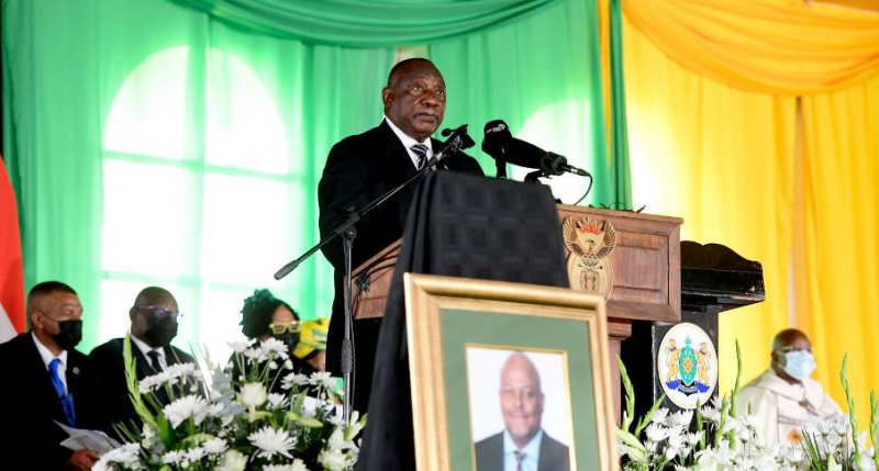 President Cyril Ramaphosa attends funeral service of former Executive Mayor Mpho Moerane