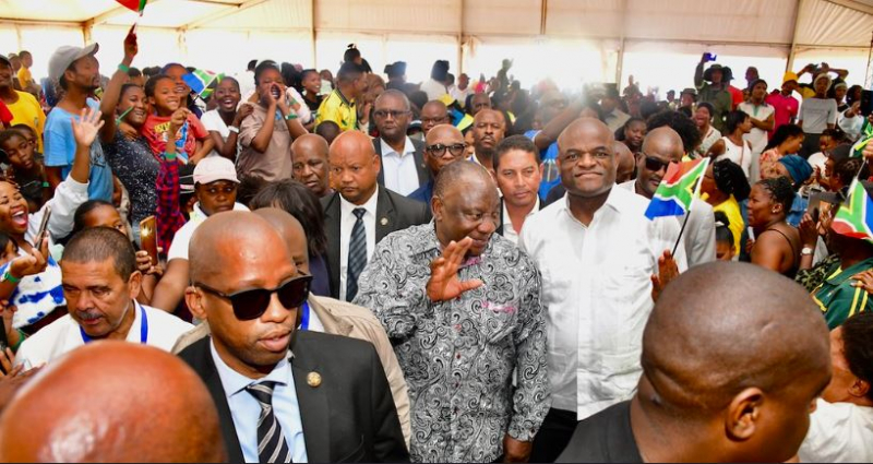 President Cyril Ramaphosa at the Human Rights Day celebration in the Northern Cape.