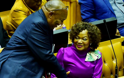 Speaker of Parliament Baleka Mbete and Deputy Speaker Lechesa Tsenoli.