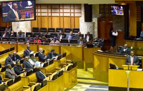 President Cyril Ramaphosa responding to Oral Questions in Parliament.