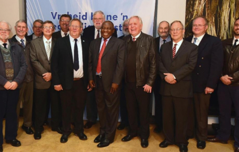 President Cyril Ramaphosa at the centenary celebration of the Afrikanerbond during their National General Meeting (Bondsraad) in Paarl in the Western Cape Province. GCIS