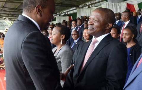 Deputy President Mabuza meets Kenya's President Uhuru Kenyatta at the Madaraka Day celebrations.