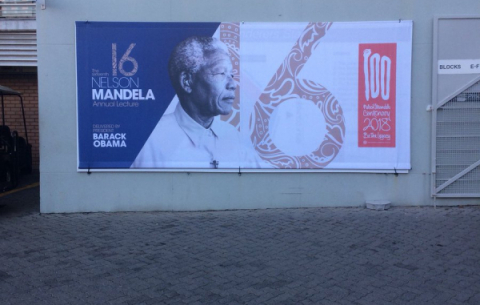 Wanders Stadium: Barack Obama will deliver the 16th Mandela Lecture at 2pm.