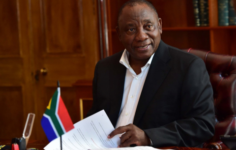 President Ramaphosa puts the final touches to his SONA 2019 speech.