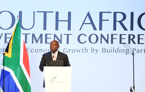 President Ramaphosa at the second South Africa Investment Conference