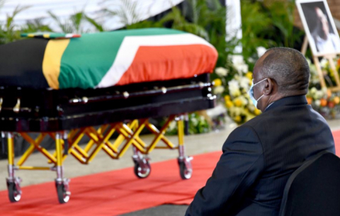 President pays tribute to fallen hero Andrew Mlangeni.