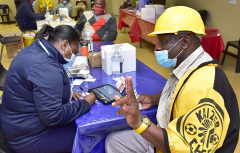 The Second day of vaccination for the elderly at Munsieville Care for the Aged in Krugersdorp, Gauteng.