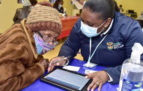 The Second day of vaccination for the elderly at Munsieville Care for the Aged in Krugersdorp, Gauteng.