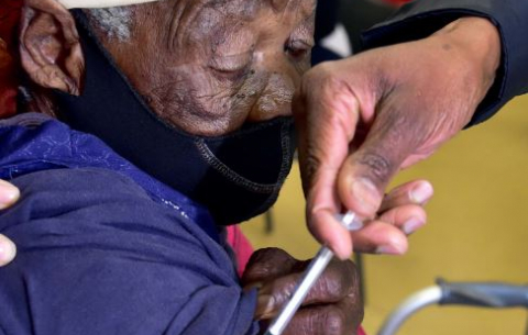 The Second day of vaccination for the elderly at Munsieville Care for the Aged in Krugersdorp, Gauteng.