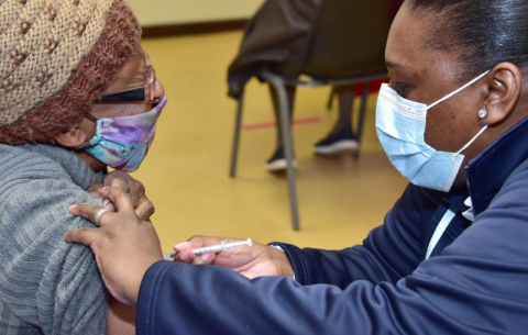 The Second day of vaccination for the elderly at Munsieville Care for the Aged in Krugersdorp, Gauteng 