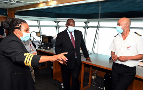 President Cyril Ramaphosa visits Cape Town Port.