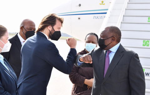 President Ramaphosa arrives in Berlin for G20 Compact with Africa meeting,