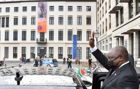 President Ramaphosa in Germany for the G20 Compact with Africa meeting.