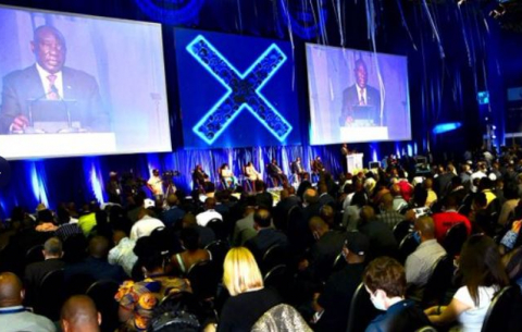 President Cyril Ramaphosa addresses the ceremony in Pretoria at which the Independent Electoral Commission (IEC) announced the final results of the 2021 Municipal Elections.