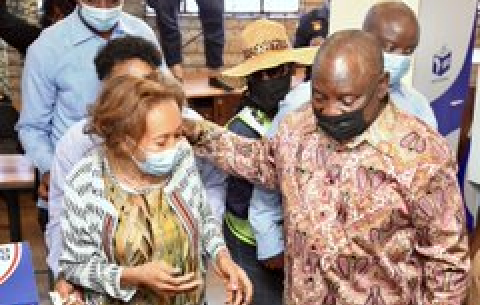 President Cyril Ramaphosa votes in the Local Government Elections.