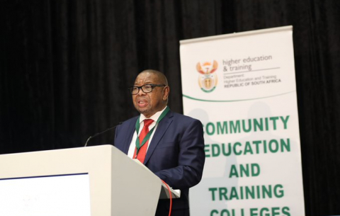 Minister Blade Nzimande at the Community Education and Training (CET) Summit.