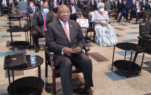 President Ramaphosa at the 4th SA Investment Conference.