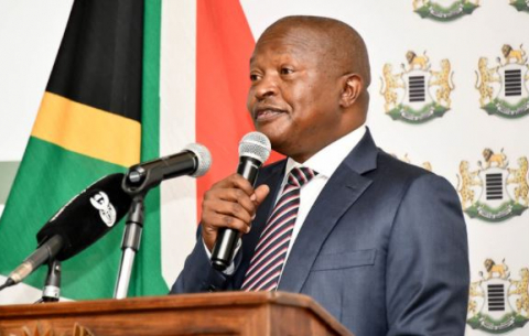 Deputy President David Mabuza facilitating a dialogue with Members of the National House of Traditional and Khoi-San Leaders.