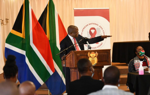 Deputy President David Mabuza visits Ekapa Mine in Kimberly as part of the World TB Day policy in action activities.