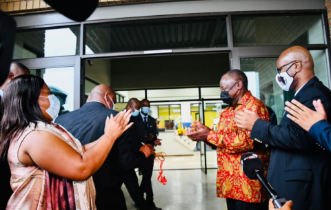 President Ramaphosa officially opens Reagile Community Library as part of Human Rights Day.