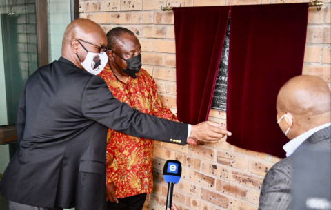 President Ramaphosa officially opens Reagile Community Library as part of Human Rights Day.