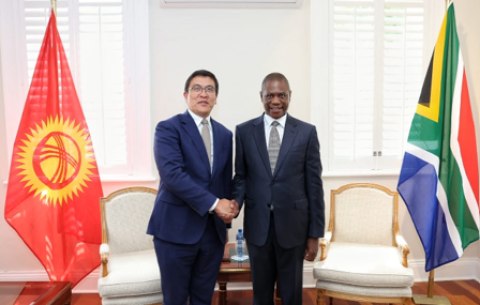 Deputy President Mashatile received a courtesy call from His Excellency Deputy Prime Minister Edil Baisalov of the Kyrgyz Republic, who is also a Special Envoy of Kyrgyz President Sadyr Zhaparov. 04/03/2025