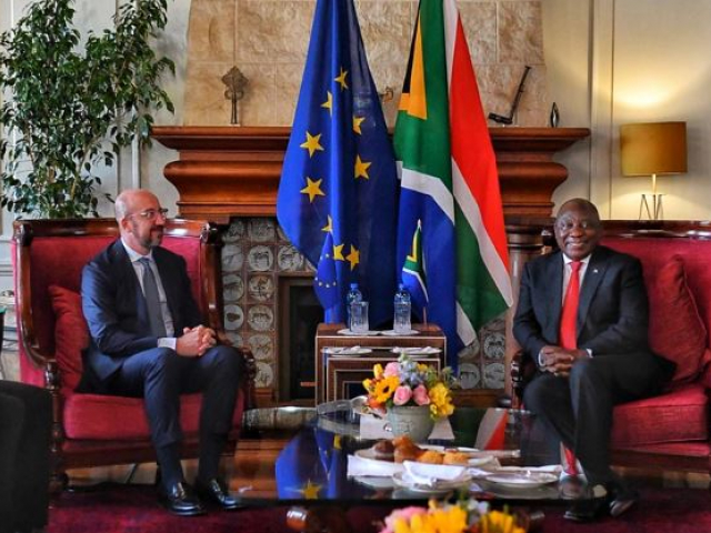 President Ramaphosa receives courtesy call from the EU Council President